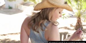 Sexy Sunny Lane Cowgirl Tease