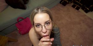 Public Agent Hot looking MILF in Glasses has a perfect body for a hard fast pov fuck
