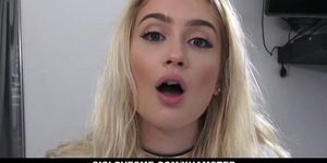 SisLovesMe - Cute Blonde Caught Masturbating And Fucked