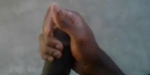 Big Black Dick cumming in Public