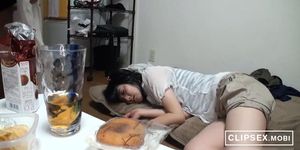 Sleeping teen girl get fucking while sleeping