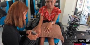 Manicure and pedicure for amateur Asian girlfriend had her thanking him
