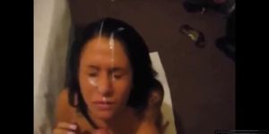 Amateur Cum on face and cum in mouth p10