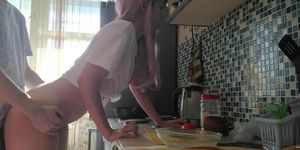 Horny Estie Kay fucked in kitchen (Blondie Anderson, amateur )