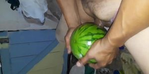 Stroking for Hours using Watermelon