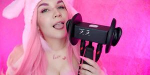 KK Pink Licking & Mouth sounds ASMR (Pink Porn)