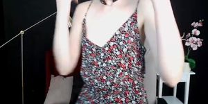 Homemade Skinny Teen Redhead Shows Tiny Naked Body On Webcam