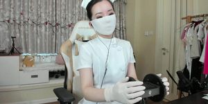 Chinese Slut wearing Gloves