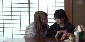 At A Hot Spring, The Blonde Lesbian Has Sex Like Crazy With A Japanese