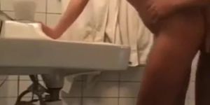 Horny Teens Fucking in Public Restroom