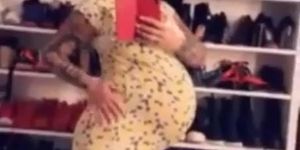 Huge Ass Baby Bump in Front of Mirror (giant Cum Dumpster)