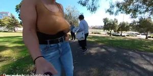 Taking the boobs out for a stroll