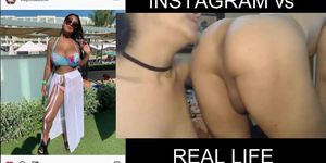 Instagram vs Real Life - Rim Job - Ass licking and she loves it!