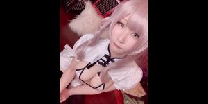 Sexy Asian cosplayer in Chinese clothes