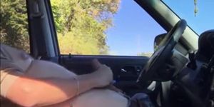 Daddy in the car play and cum