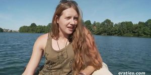 Alba Rubbing Her Sweet Pussy Down by the Lake