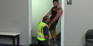 Hairy Euro Traveler Gets Cock Sucked By Latino Baggage Handler