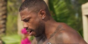 FalconStudios - Ebony Hot Juicy Jock Pounds Some White Ass By The Pool - Reign, Trent Marx