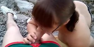 Public Beach Blowjob