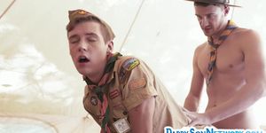 CARNAL PLUS - Scout handsome stud fucks twink bottom outdoor in the tent