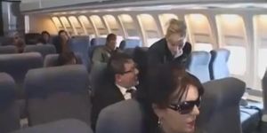 Air Stewardess Handjob on Flight