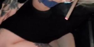 Gorgeous PAWG Smokes and Gives Sloppy Blowjob in Car