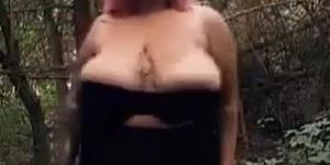 huge boobs outside