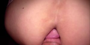 POV anal quickie with a fine shemale