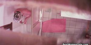 Spying On Hairy Cougar In Shower Hidden Cam