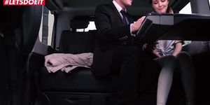 LETSDOEIT - Hot Coed Seduces and Fucks Lucky Taxi Driver