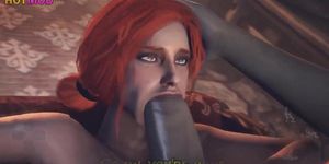 Witcher Sex - Triss Merigold fucks in All Holes. Anal Porn, BlowJob and Facial Cumshot