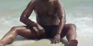 jerking off at the beach