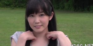 Hottempered teen nipponese yui kasugano and her rabbit (Asian hot)