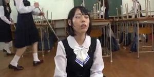 Cute japanese school girls enjoyed fresh cums