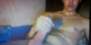 smooth turkish guy wanking huge thick cock on cam