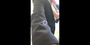 Flight attendant uses inflight wifi to cam on HornyCamSlut.com