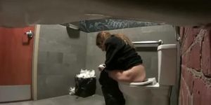 Women caught peeing in toilet