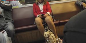 Candid upskirt mov features flabby-ass milf in the tube