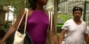 Ebony princess isn't wearing a bra