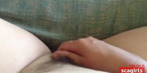 Rubbing my clit intense orgasm