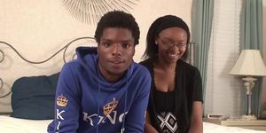 Nerdy Ebony Gal And Her Boyfriend Make Debut In Adult Industry