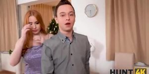 Guy Sells His Red-Haired Girlfriend To Lustful Santa On Xmas