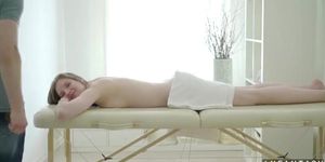 Massage motivates hot teen to seduce handsome rubber