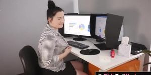 Girl Gets It On With Lesbian Boss In The Office