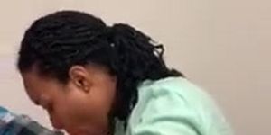 Amateur blowjob by the black chick with dreadlocks