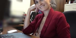 Petite Office Milf Exposes Her Fun Parts