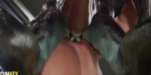 Bitch With Big Boobs Was Fucked By Lizard Man | 3D Porn Hentai | Fallen Doll