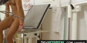 Voyeur medical hidden cam footage of skinny doll obgyn exam