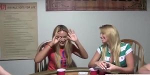 The friendly game of poker is contorted by these horny sexy coeds as they determined to make it additional joy and arousing by p