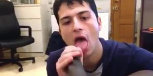 White Mexican Young Boy Sucking Black Cock Eating Cums